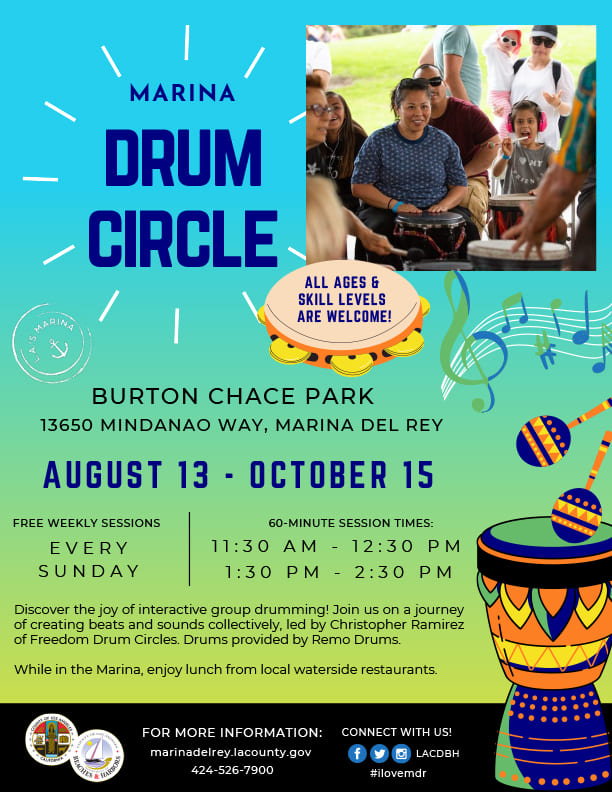 Marina Drum Circle Every Sunday Burton Chase Park