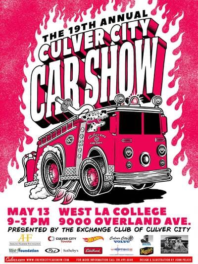 culver city car show 2023 poster - free2funLA